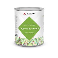 Гидроизоляция Ecoroom Hydroneed Roof, 1 кг, полиуретановая для кровли, банка